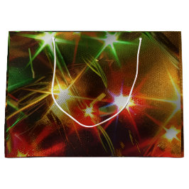 Ein lebendiges nah-up an bunten Weihnachtsgeschenk Große Geschenktüte