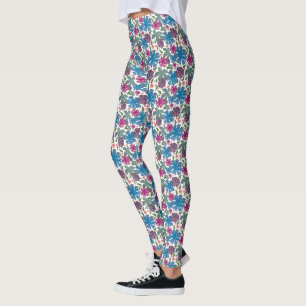 Ein lebendiges nahtloses Wasserfarbmuster mit farb Leggings
