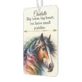 Ein lebendiges Pferd mit Regenbogenmane. Autolufterfrischer (Links)