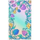 Ein lebendiges psychedelisches Beerenmuster Tischdecke (Vorderseite)