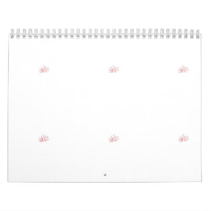Ein lebendiges rot-schwarzes Blumendesign mit Kalender