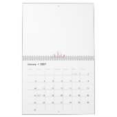 Ein lebendiges rot-schwarzes Blumendesign mit Kalender (Jan 2027)