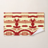 Ein lebendiges, rotes, gelbes Stoffdesign Handtuch (Handtuch)