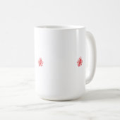 Ein lebendiges rotes Grafikdesign mit fett, abstr. Kaffeetasse (VorderseiteRechts)
