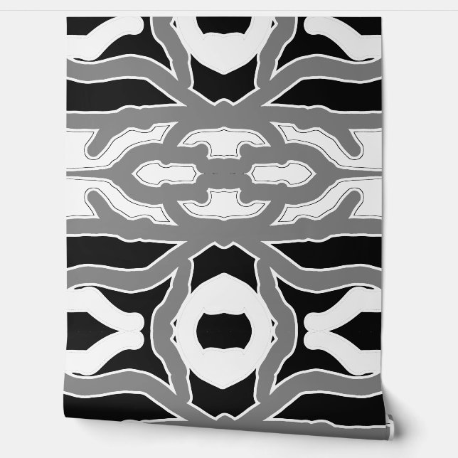 Ein lebendiges Schwarz und Weiß "Ratti_Creative_Ar Tapete (Abrollen)