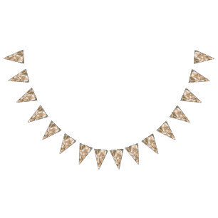 Ein lebendiges Stoffdesign mit viel Blumen Wimpelkette