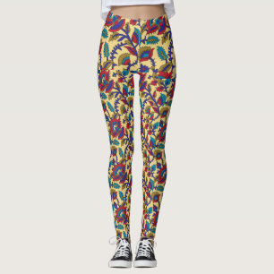 Ein lebendiges Stück Textilkunst mit fett roten Au Leggings
