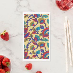 Ein lebendiges Stück Textilkunst mit fett roten Au Serviette