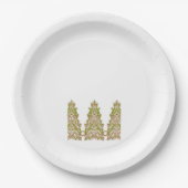 Ein lebendiges, symmetrisches Blumendesign mit Pappteller (Vorderseite)