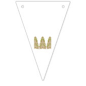 Ein lebendiges, symmetrisches Blumendesign mit Wimpelkette (Dritte Fahne)