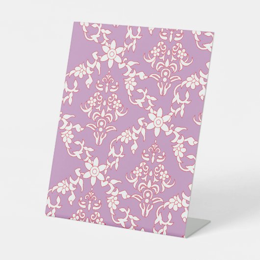 Ein lebendiges Textildesign mit faszinierender Obe Sockelschild (Vorderseite)