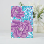 Ein lebendiges Textildesign mit lila und turq-Char Begleitkarte (Stehend Vorderseite)