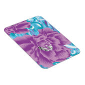 Ein lebendiges Textildesign mit lila und turq-Char Magnet (Rechte Seite)