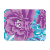 Ein lebendiges Textildesign mit lila und turq-Char Magnet (Horizontal)