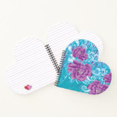 Ein lebendiges Textildesign mit lila und turq-Char Notizblock (Innenseite)