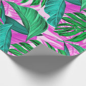 Ein lebendiges tropisches Monstera-Blätter Exotisc Geschenkpapier (Ecke)