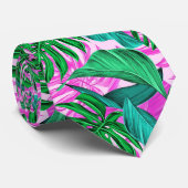 Ein lebendiges tropisches Monstera-Blätter Exotisc Krawatte (Gerollt)