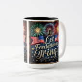 Ein lebendiges und Patriotisches Kunstwerk Zweifarbige Tasse (VorderseiteRechts)