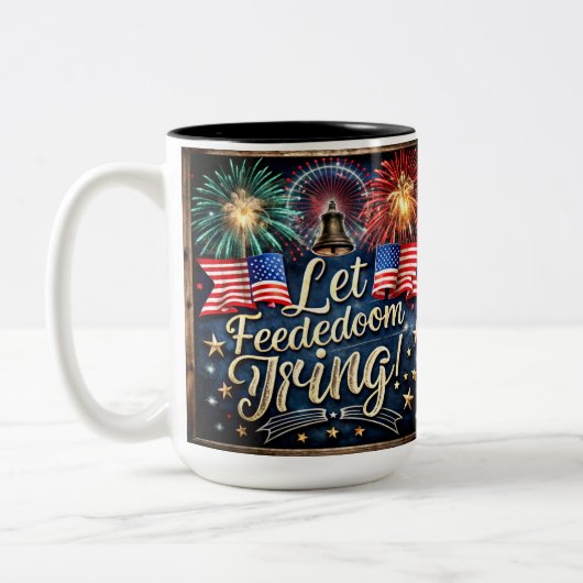 Ein lebendiges und Patriotisches Kunstwerk Zweifarbige Tasse (Links)
