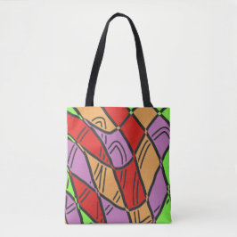 Ein lebendiges, vielfarbiges klassisches Design Tasche