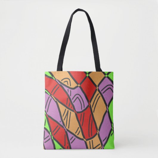 Ein lebendiges, vielfarbiges klassisches Design Tasche (Vorderseite)