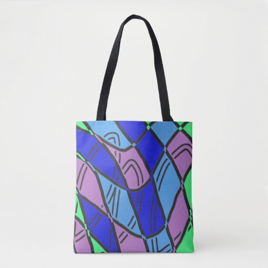 Ein lebendiges, vielfarbiges klassisches Design Tasche (Vorderseite)