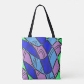 Ein lebendiges, vielfarbiges klassisches Design Tasche (Rückseite)