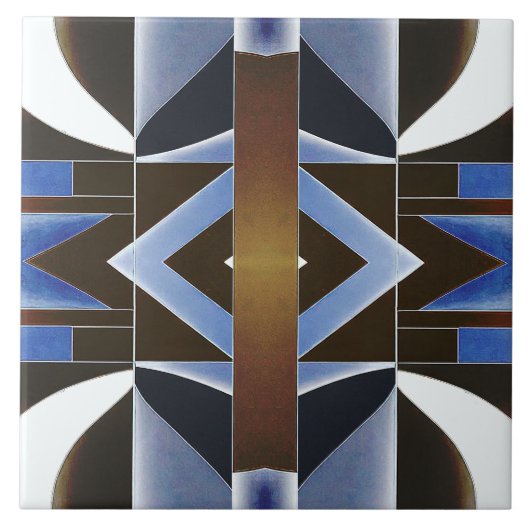 Ein lebendiges, vielfarbiges, klassisches geometri fliese (Vorderseite)