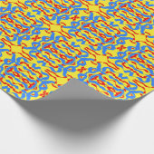 Ein lebendiges, vielfarbiges klassisches trendiges geschenkpapier (Ecke)