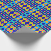 Ein lebendiges, vielfarbiges klassisches trendiges geschenkpapier (Ecke)