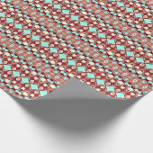 Ein lebendiges, vielfarbiges klassisches trendiges geschenkpapier (Ecke)