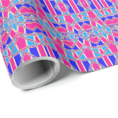 Ein lebendiges, vielfarbiges klassisches trendiges geschenkpapier (Rolleneckpunkt)