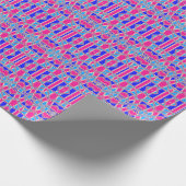 Ein lebendiges, vielfarbiges klassisches trendiges geschenkpapier (Ecke)