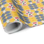 Ein lebendiges, vielfarbiges klassisches trendiges geschenkpapier (Rolleneckpunkt)