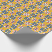 Ein lebendiges, vielfarbiges klassisches trendiges geschenkpapier (Ecke)