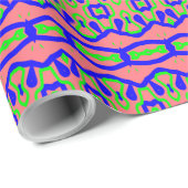 Ein lebendiges, vielfarbiges klassisches trendiges geschenkpapier (Rolleneckpunkt)