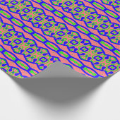 Ein lebendiges, vielfarbiges klassisches trendiges geschenkpapier (Ecke)