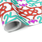 Ein lebendiges, vielfarbiges klassisches trendiges geschenkpapier (Rolleneckpunkt)