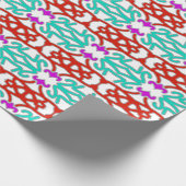 Ein lebendiges, vielfarbiges klassisches trendiges geschenkpapier (Ecke)