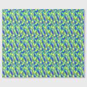 Ein lebendiges, vielfarbiges klassisches trendiges geschenkpapier (Flach)