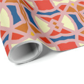 Ein lebendiges, vielfarbiges klassisches trendiges geschenkpapier (Rolleneckpunkt)