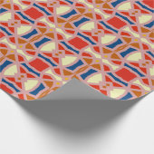 Ein lebendiges, vielfarbiges klassisches trendiges geschenkpapier (Ecke)