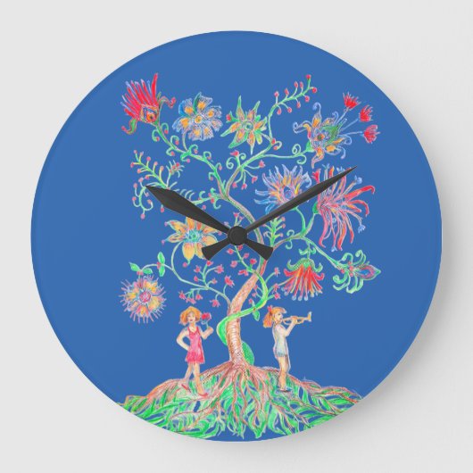 Ein Lebensbaum Große Wanduhr (Vorderseite)