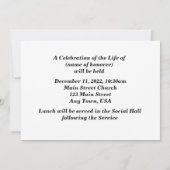 Ein lebenslanger Service, Wolken Einladung (Rückseite)