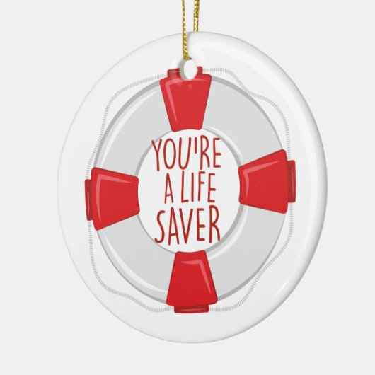 Ein Lebensretter Keramik Ornament (Links)