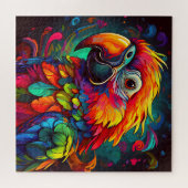 Ein lebhaft illustrierter Papagei Puzzle (Horizontal)