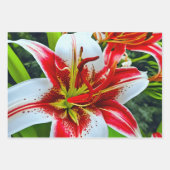 Ein lebhafter Bouquet mit orangen Lilien Geschenkpapier Set (Vorderseite 2)
