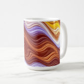 Ein lebhafter, farbenfroher, klassischer Kaffeemas Kaffeetasse (VorderseiteRechts)