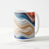 Ein lebhafter, farbenfroher, klassischer Kaffeemas Kaffeetasse (VorderseiteRechts)