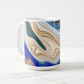 Ein lebhafter, farbenfroher, klassischer Kaffeemas Kaffeetasse (Vorderseite Links)